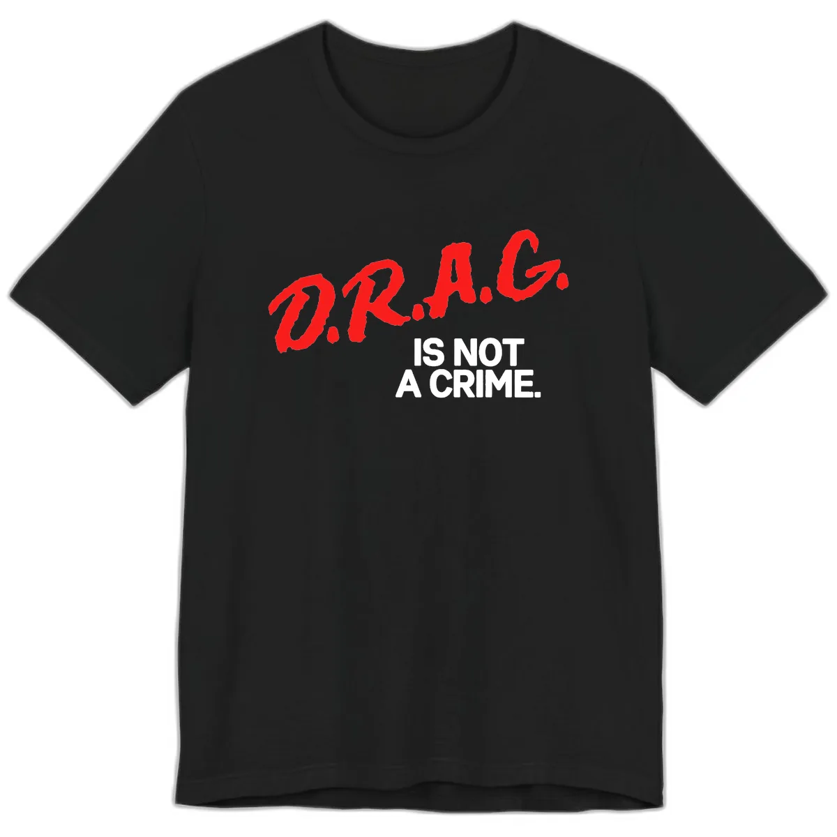 LGBTQ Is Not A Crime Pride Statement Premium T-Shirt in Black