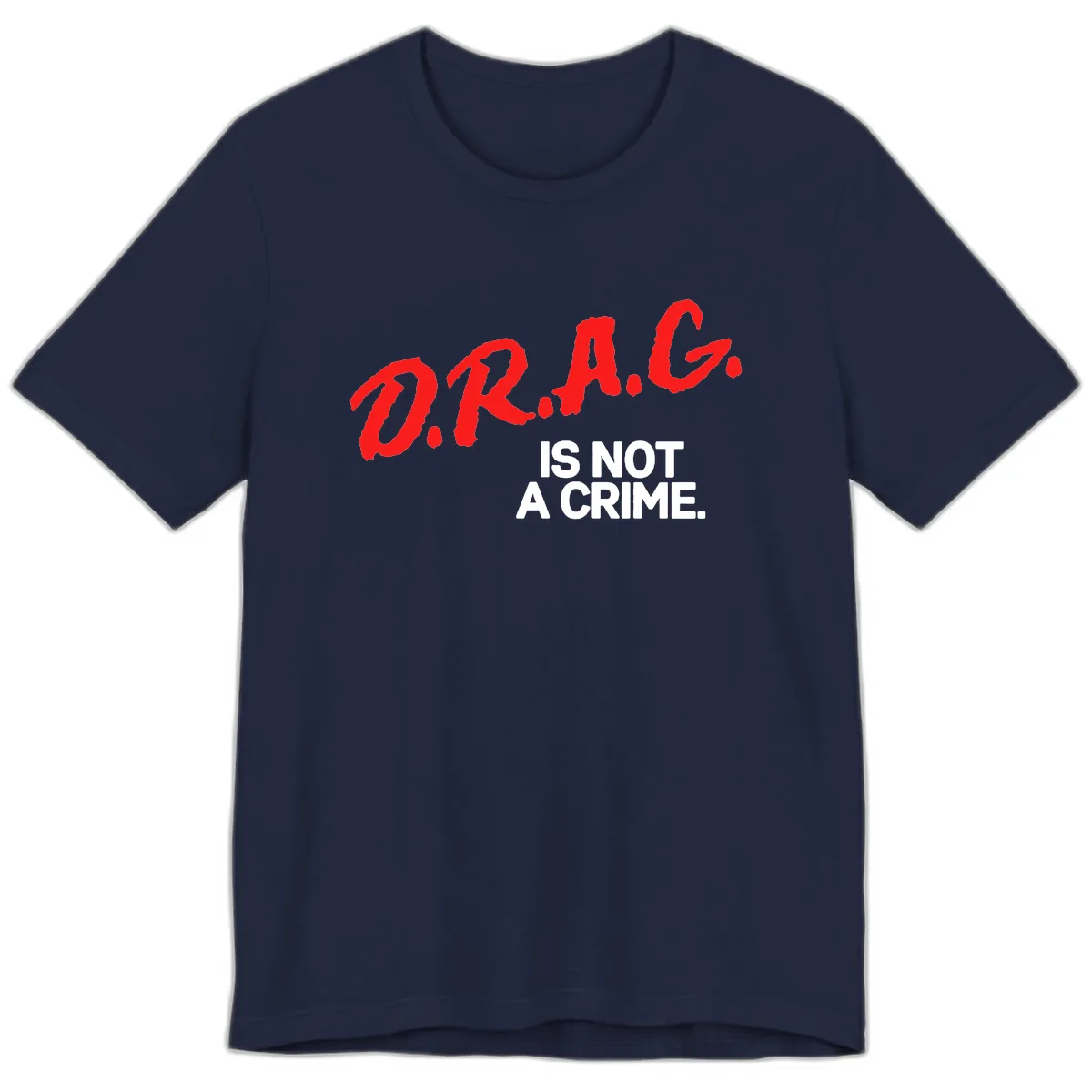 LGBTQ Is Not A Crime Pride Statement Premium T-Shirt in Navy