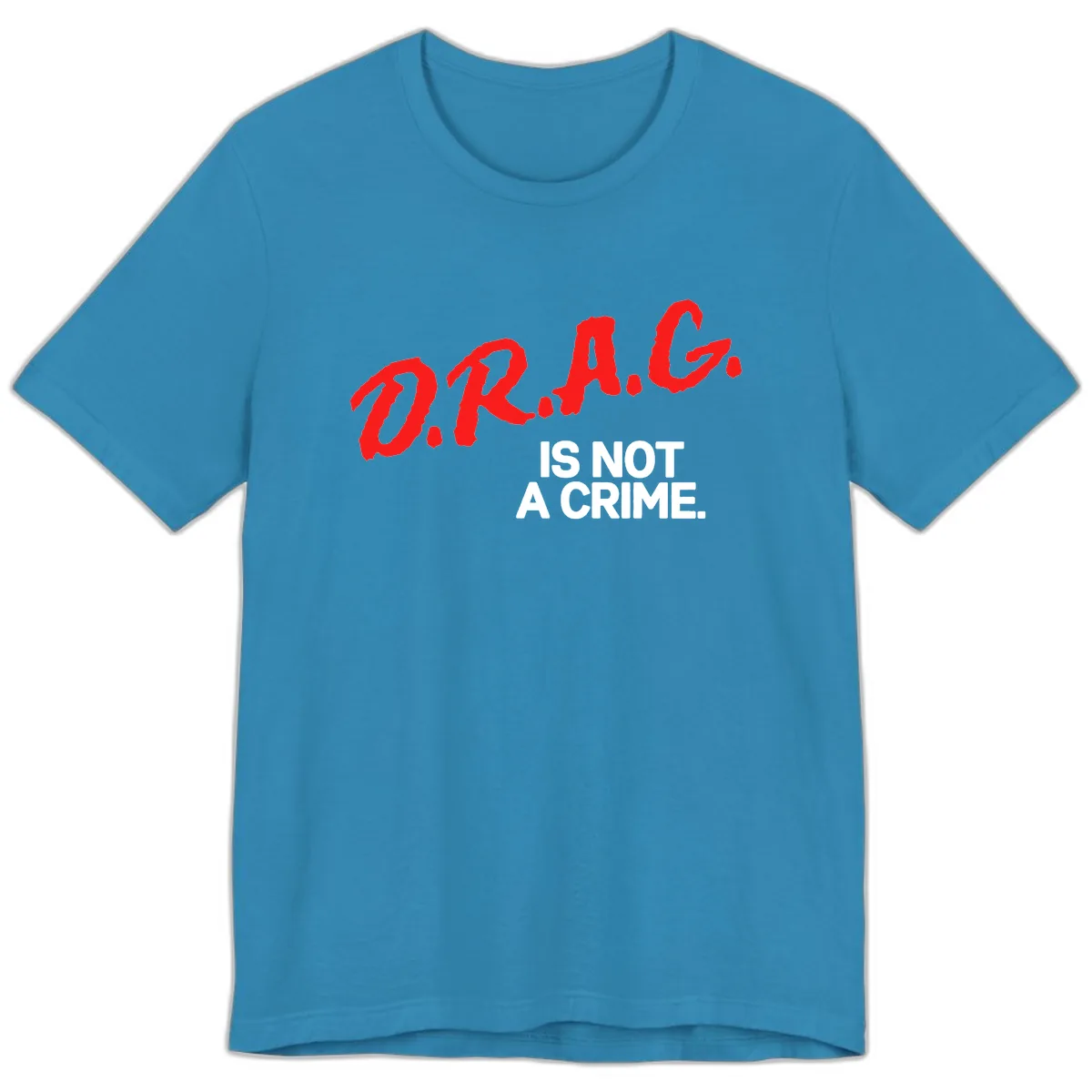 LGBTQ Is Not A Crime Pride Statement Premium T-Shirt in Aqua