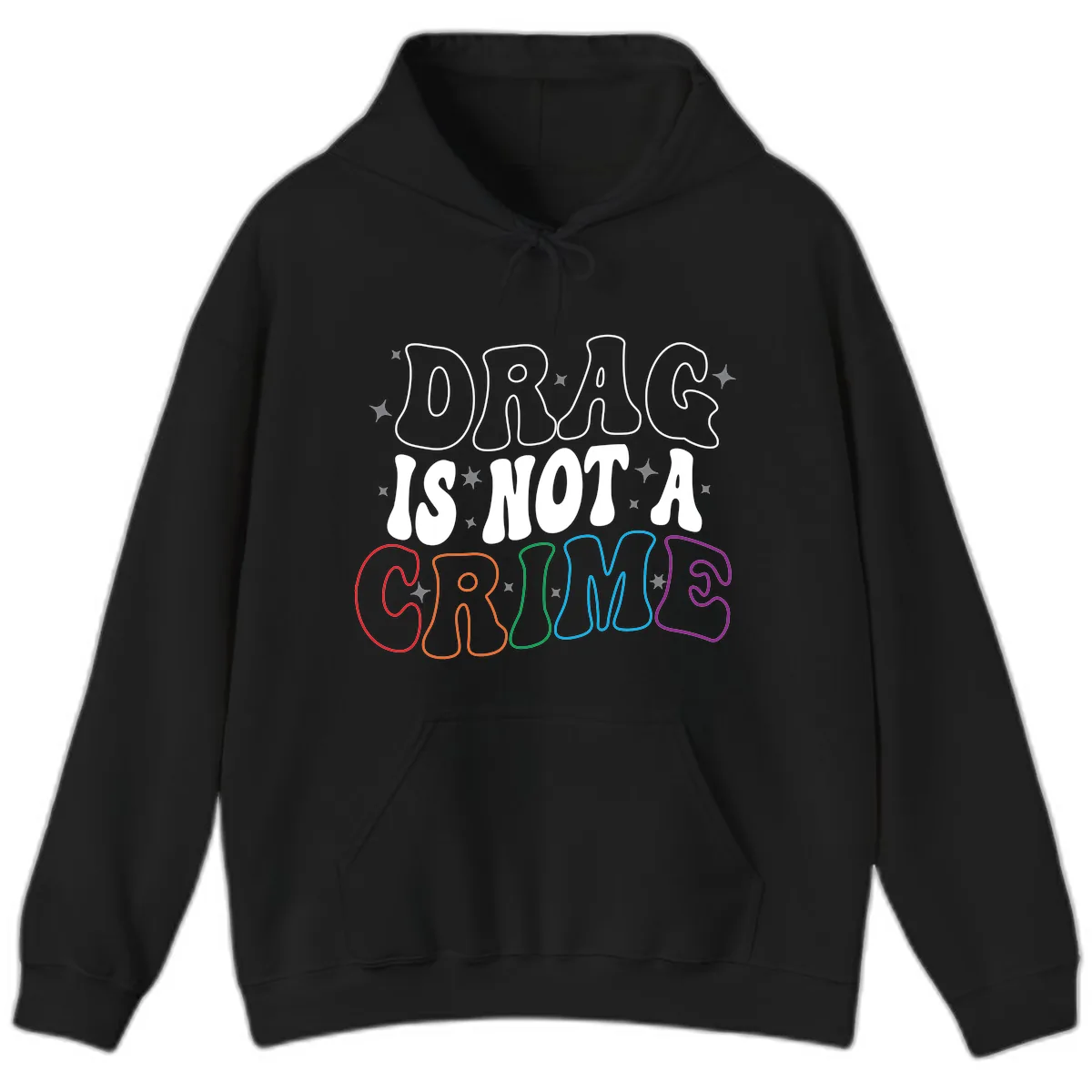 Drug Is Not A Crime Pride Design Hoodie in Black