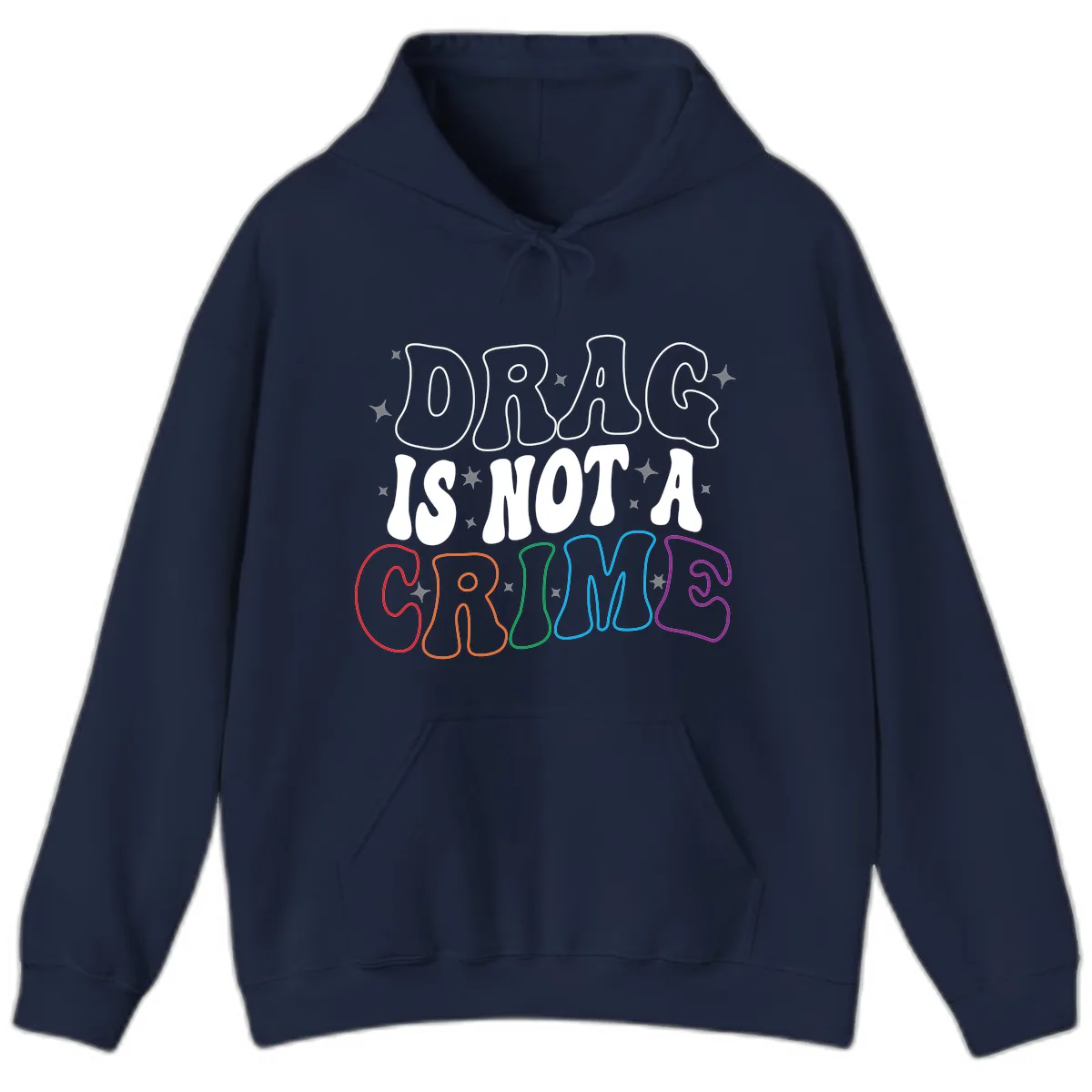Drug Is Not A Crime Pride Design Hoodie in Navy