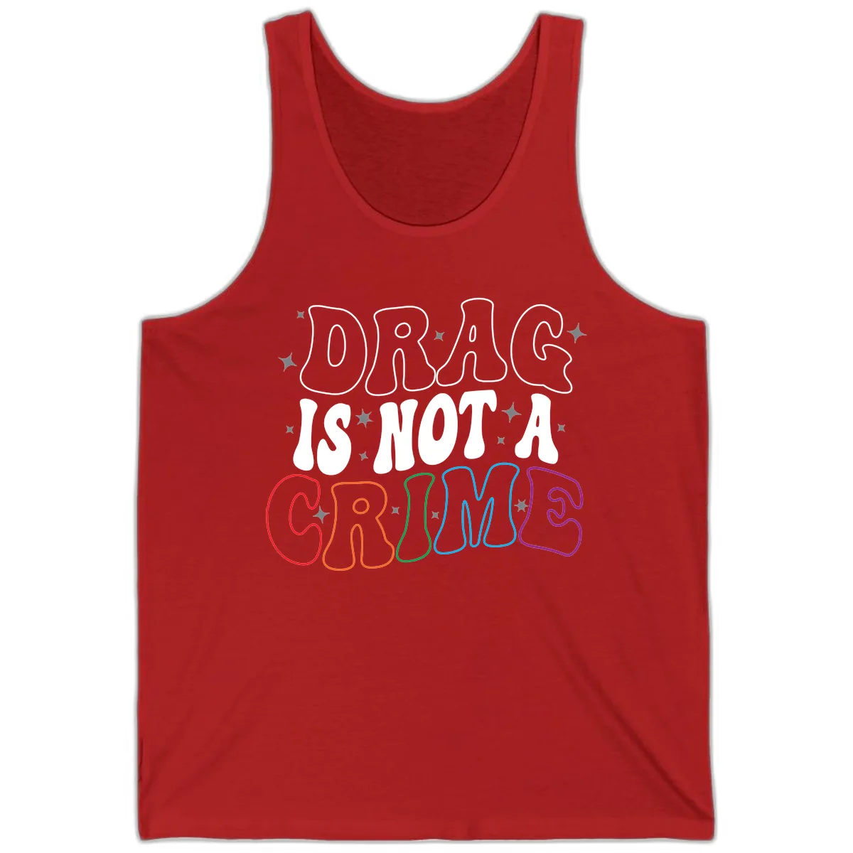 Drug Is Not A Crime Pride Design Tank in Red