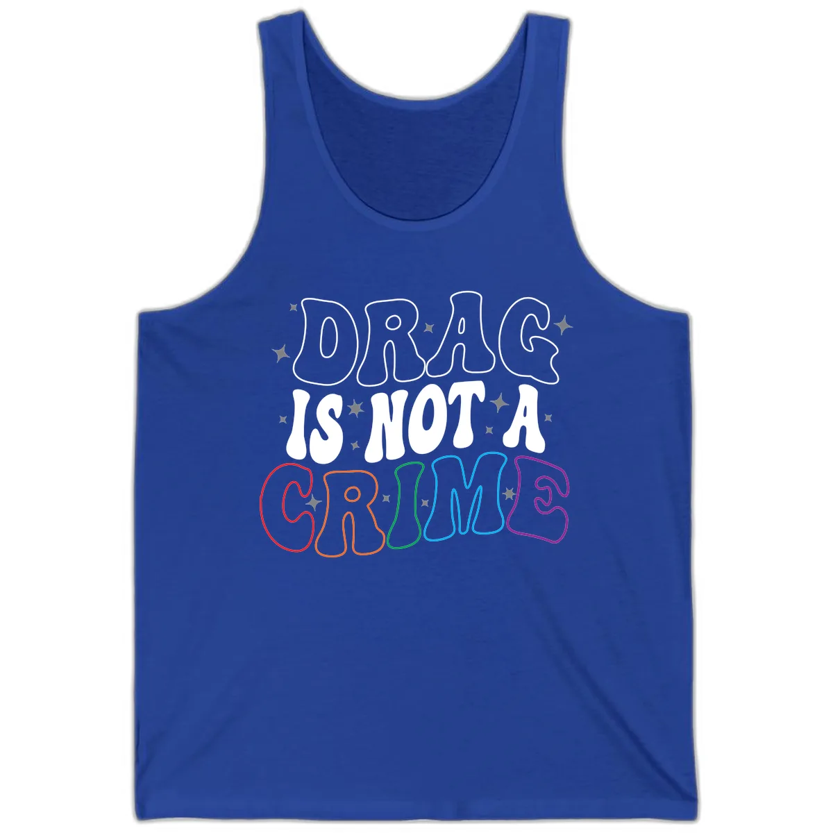 Drug Is Not A Crime Pride Design Tank in True Royal