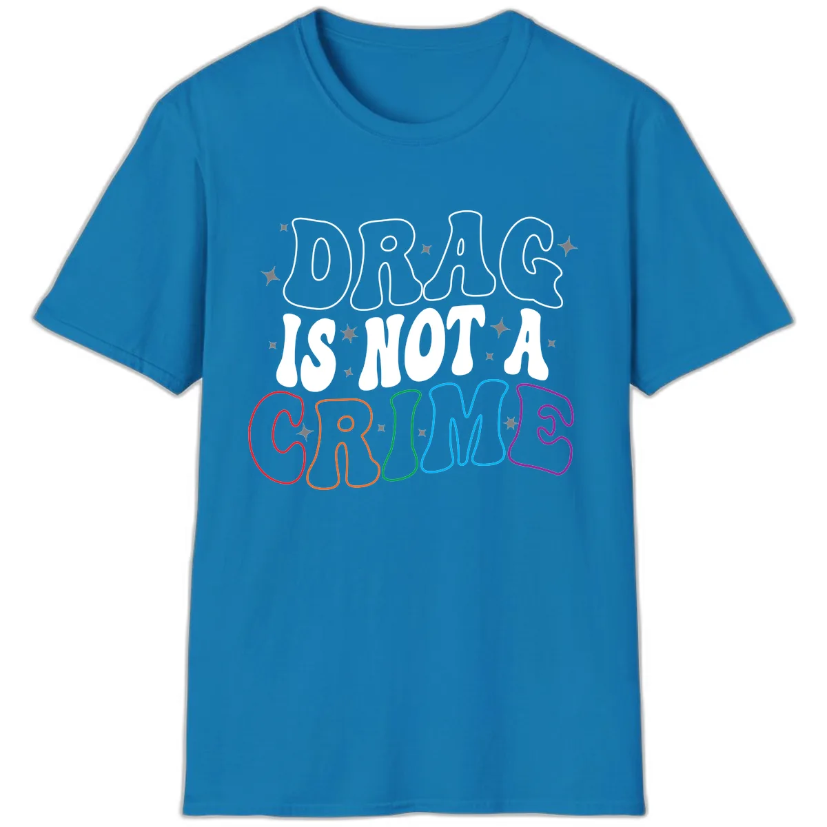 Drug Is Not A Crime Pride Design T-Shirt in Sapphire