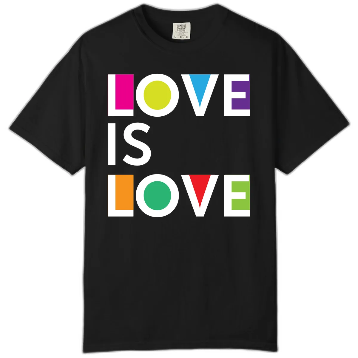 Love Is Love Pride Design Comfort Color in Black