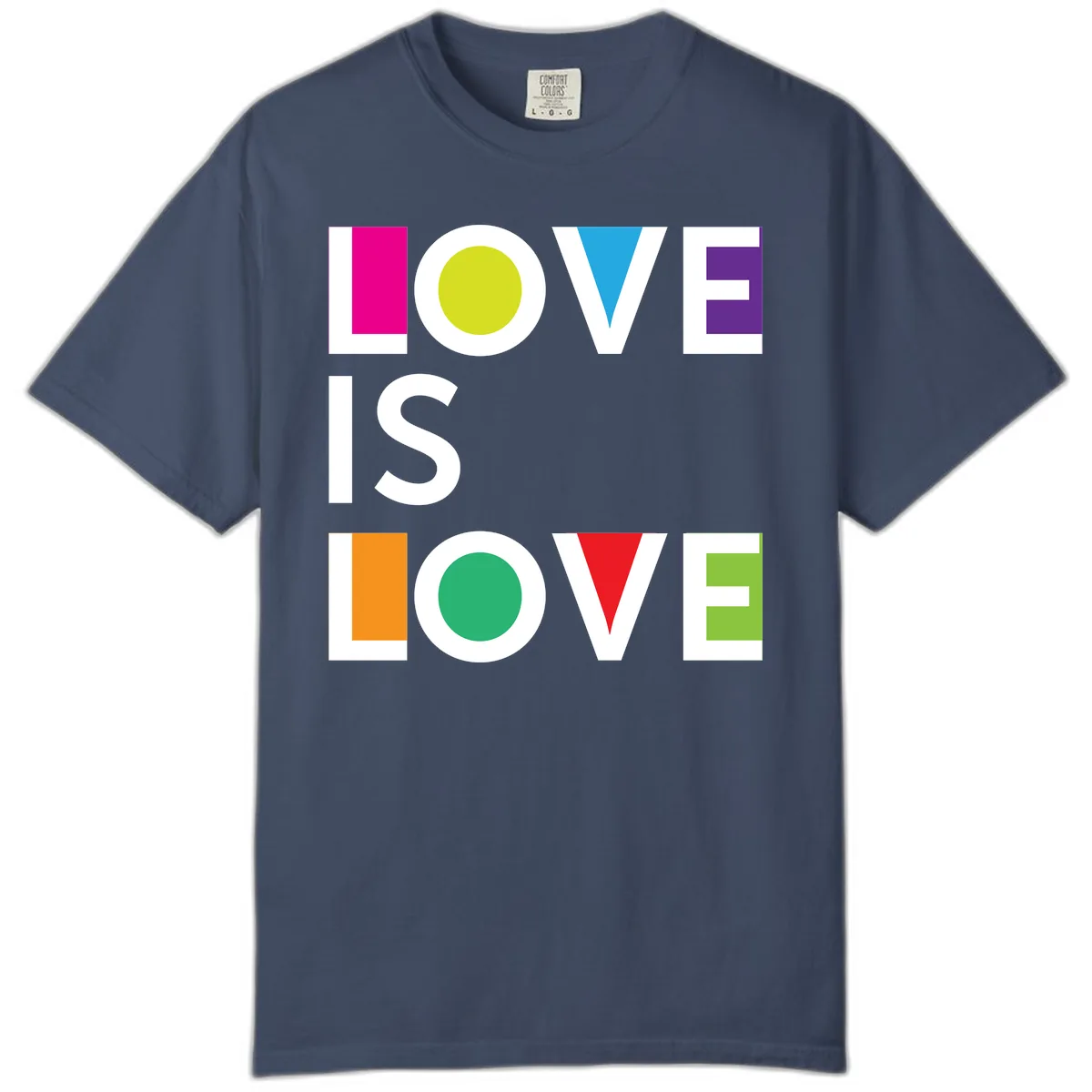 Love Is Love Pride Design Comfort Color in Midnight
