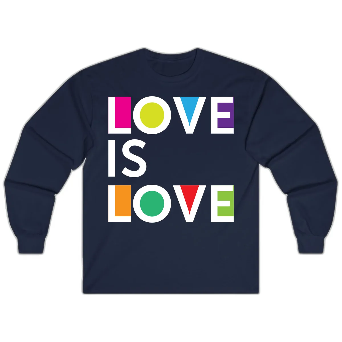 Love Is Love Pride Design Long Sleeve in Navy