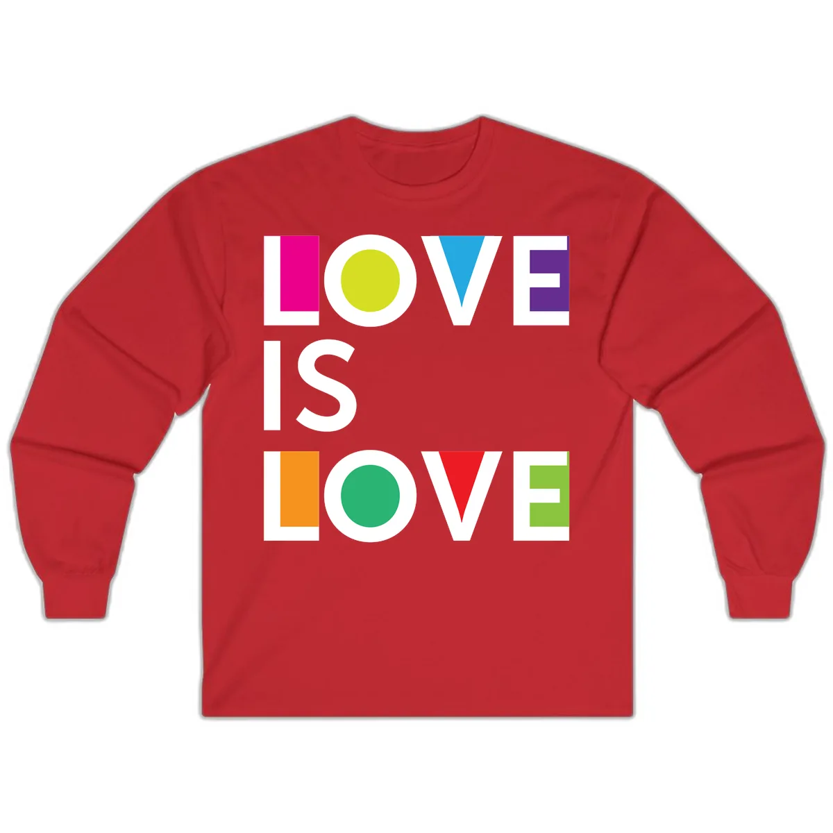 Love Is Love Pride Design Long Sleeve in Red