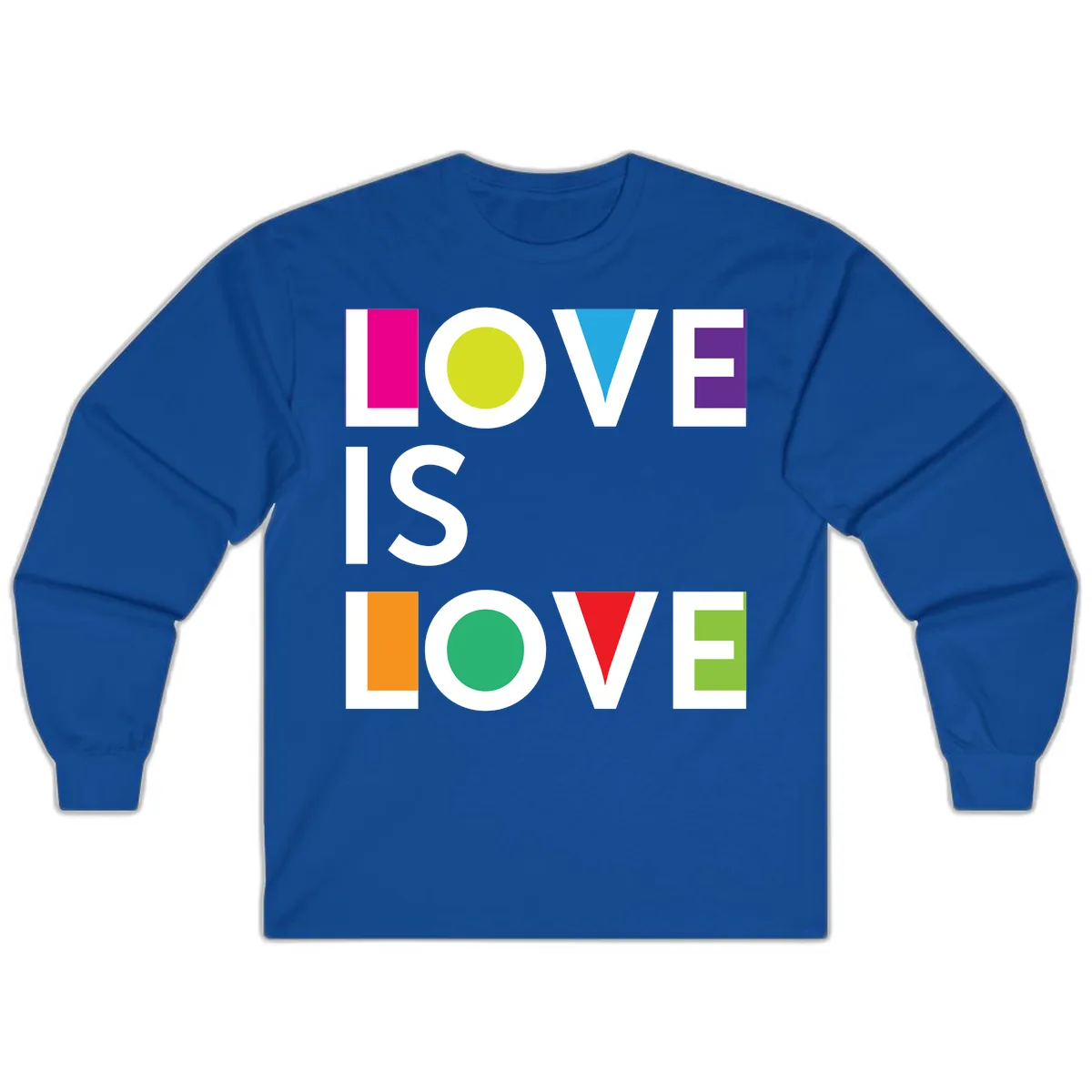 Love Is Love Pride Design Long Sleeve in Royal