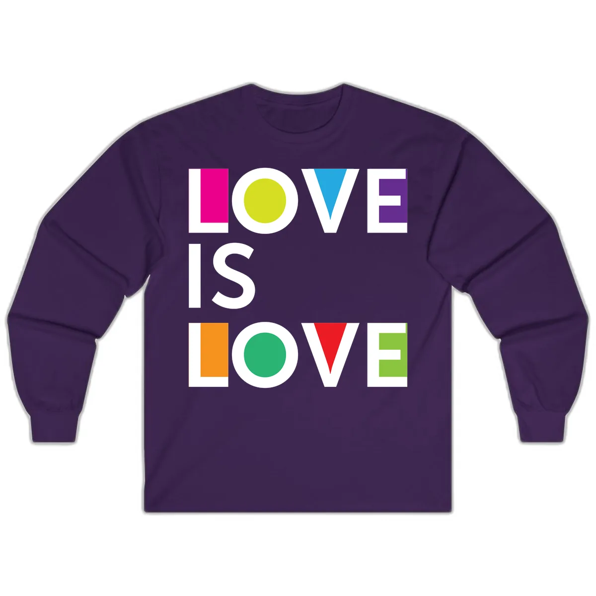 Love Is Love Pride Design Long Sleeve in Purple
