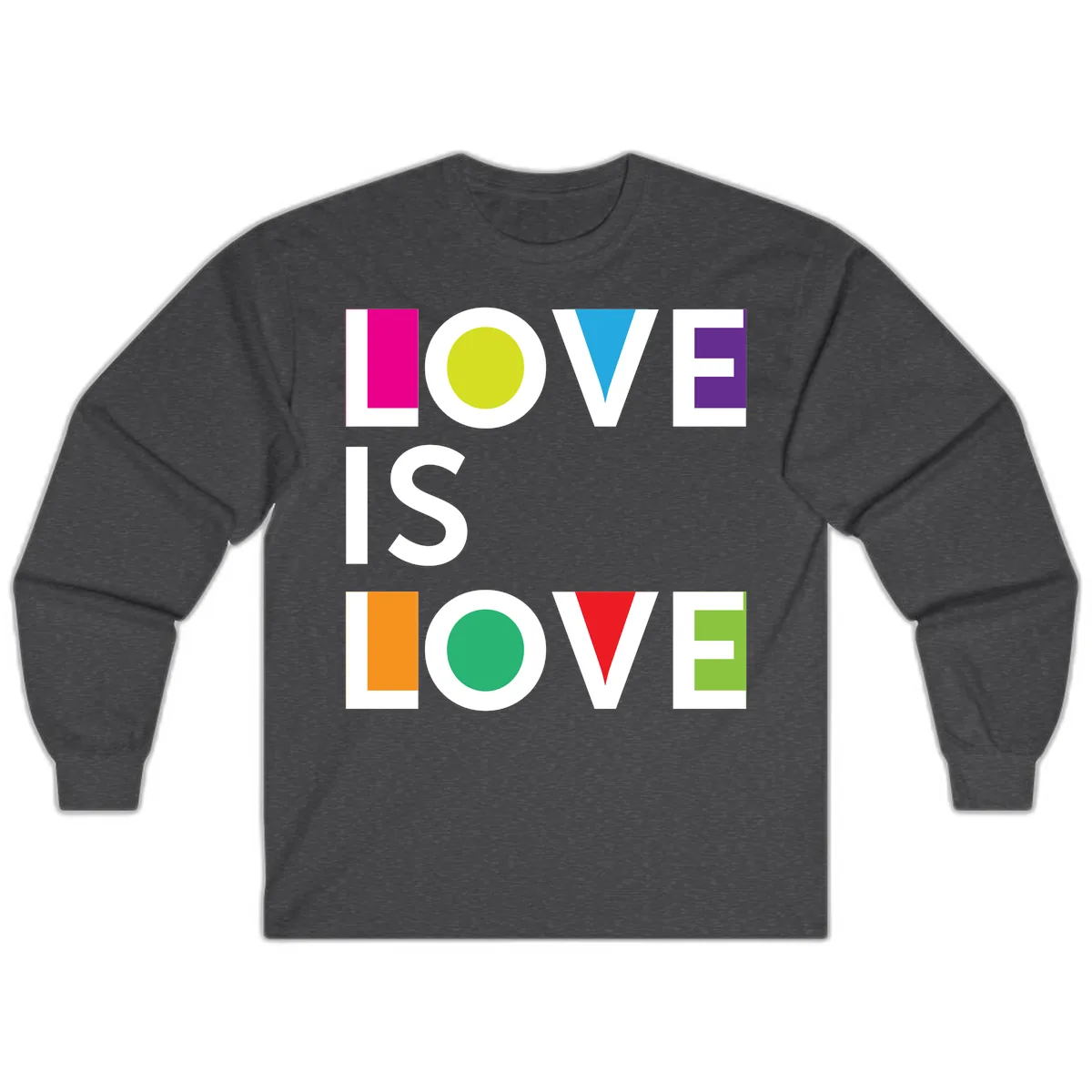 Love Is Love Pride Design Long Sleeve in Dark Heather