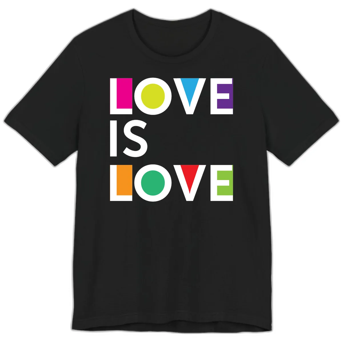 Love Is Love Pride Design Premium T-Shirt in Black