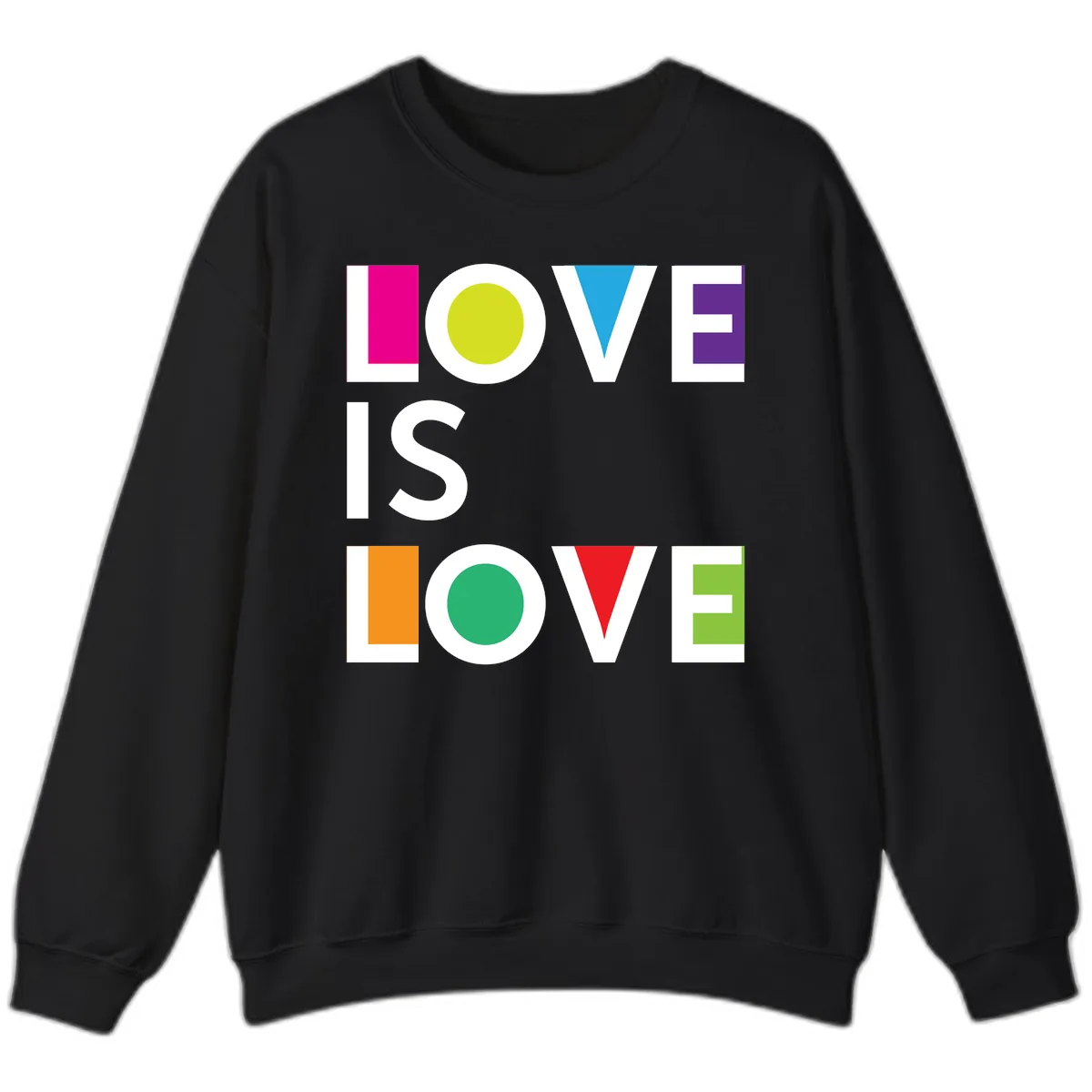 Love Is Love Pride Design Sweatshirt in Black