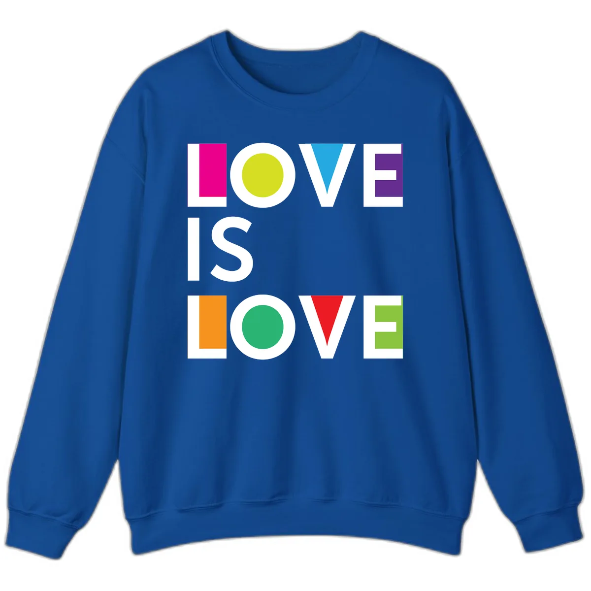 Love Is Love Pride Design Sweatshirt in Royal
