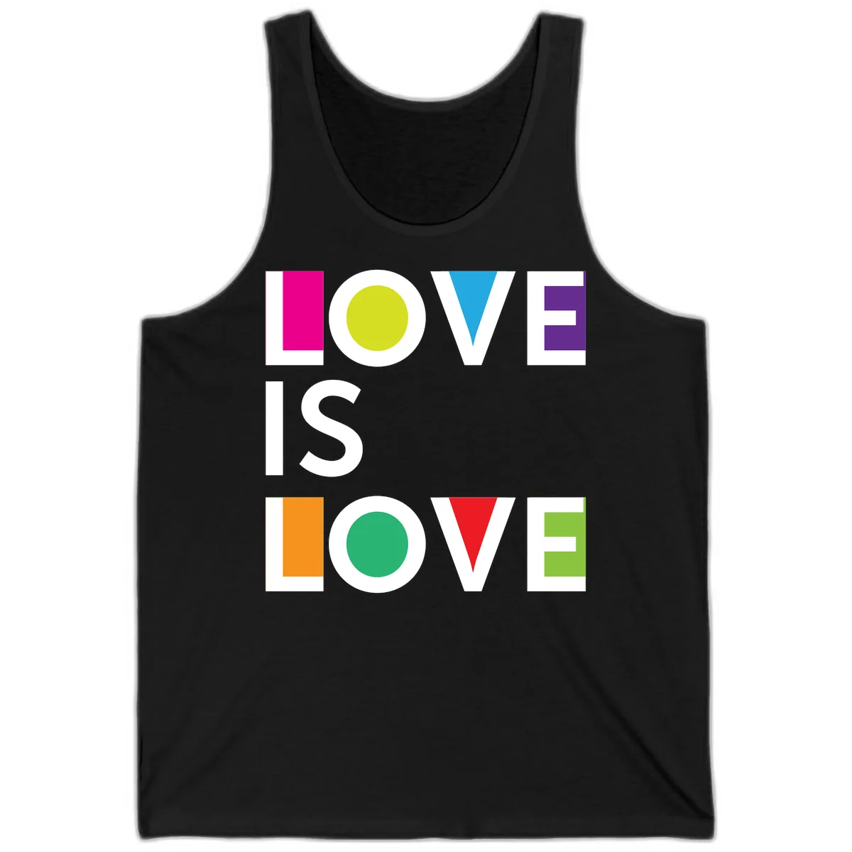 Love Is Love Pride Design Tank in Black