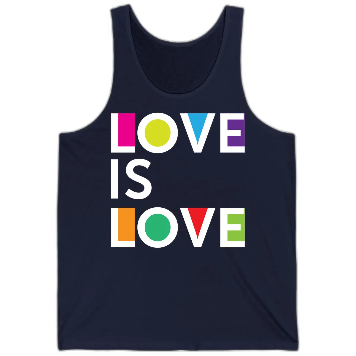 Love Is Love Pride Design Tank in Navy