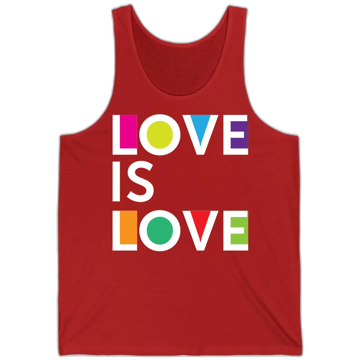 Love Is Love Pride Design Tank in Red