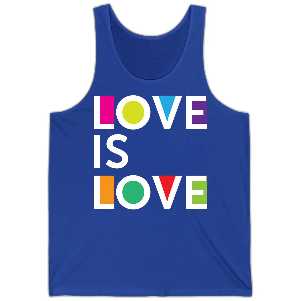 Love Is Love Pride Design Tank in True Royal