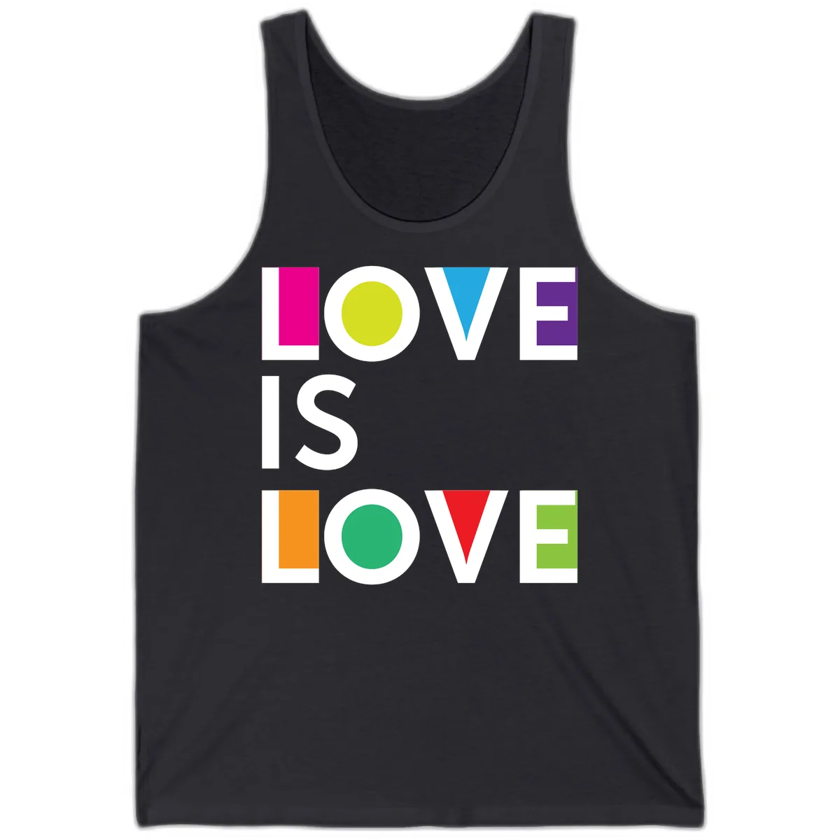 Love Is Love Pride Design Tank in Dark Grey