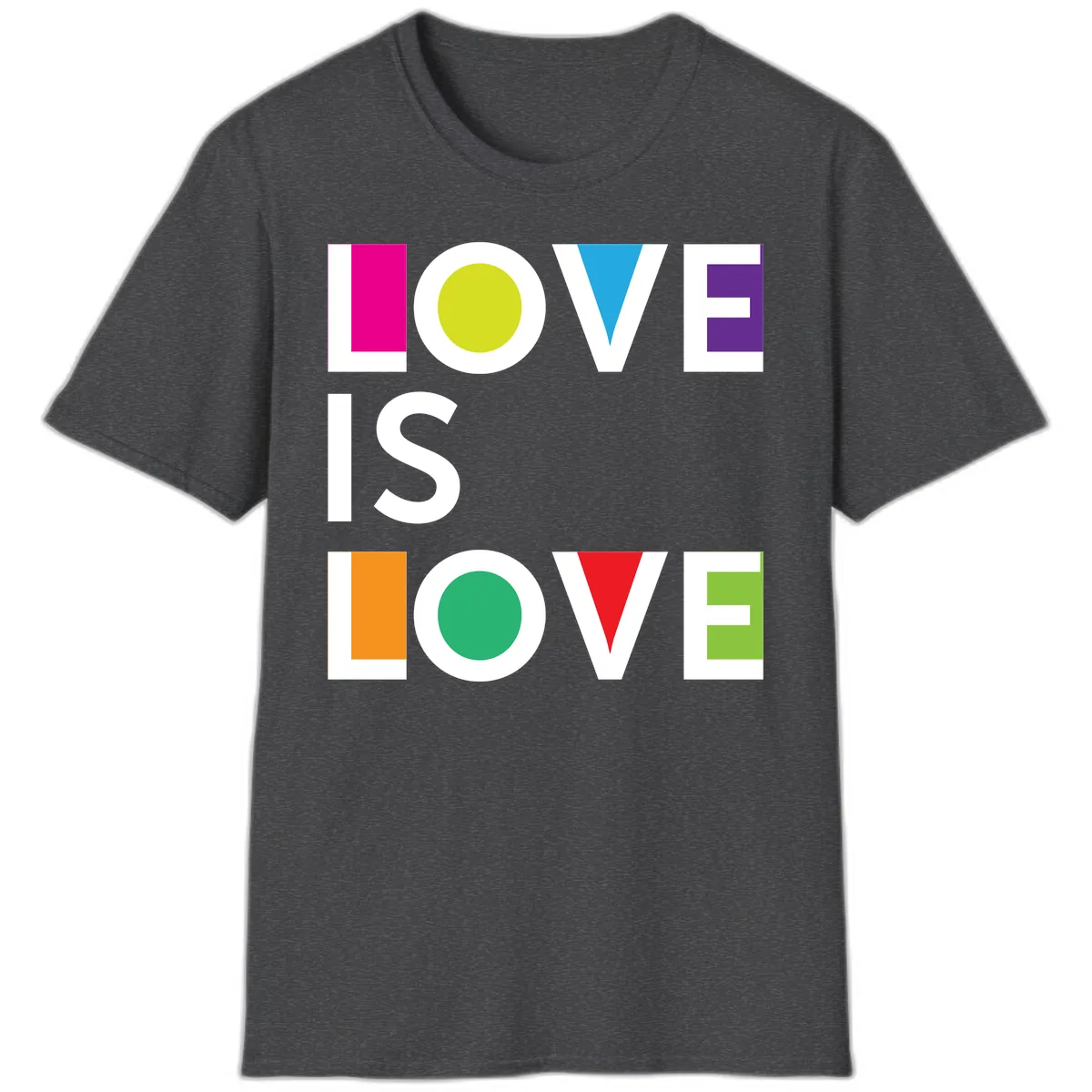 Love Is Love Pride Design T-Shirt in Dark Heather