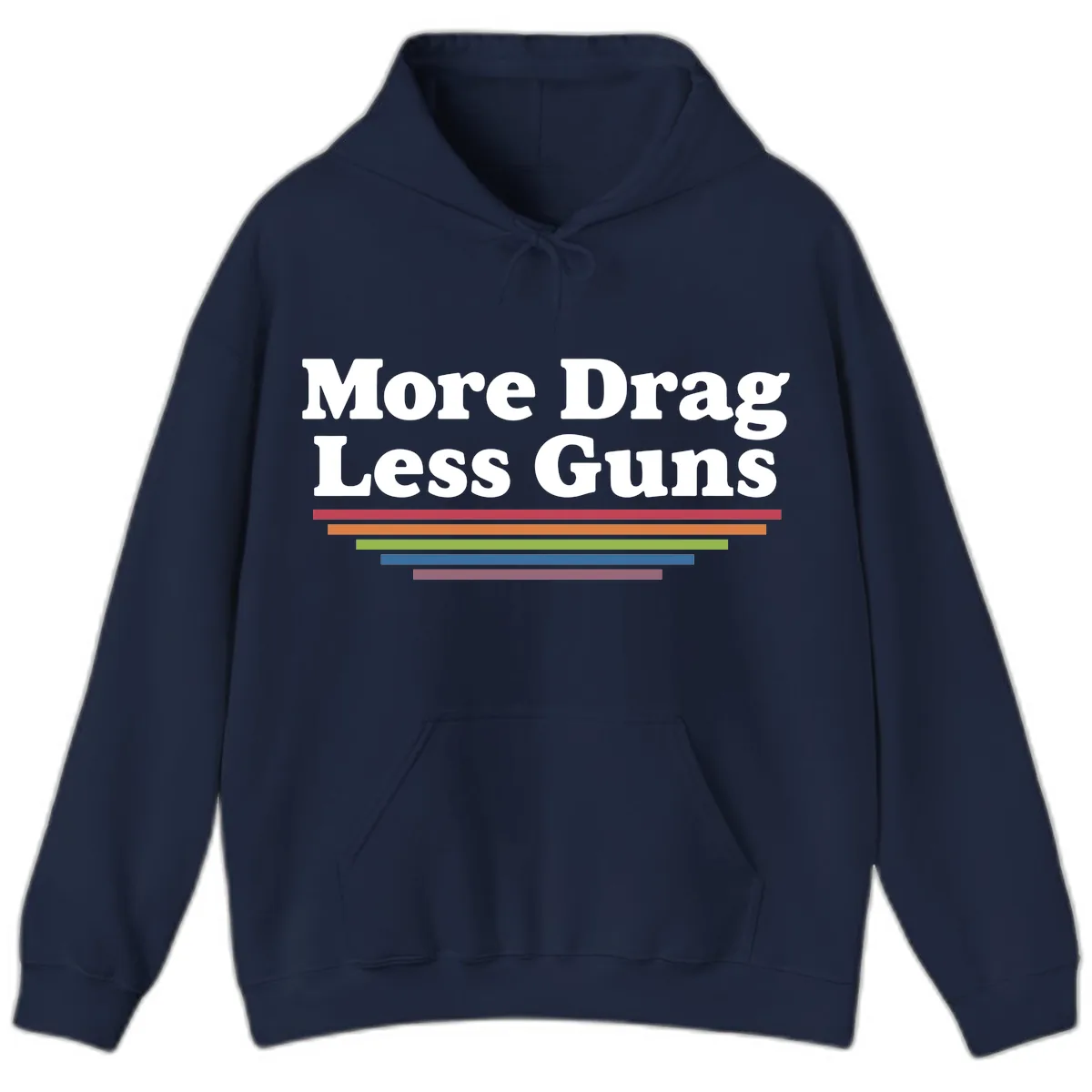 More Drag Less Guns Hoodie in Navy