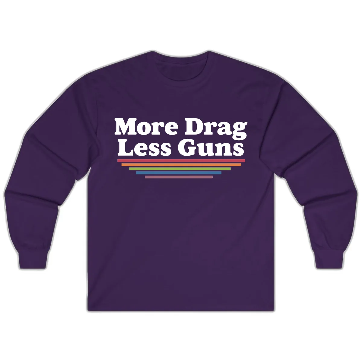 More Drag Less Guns Long Sleeve in Purple