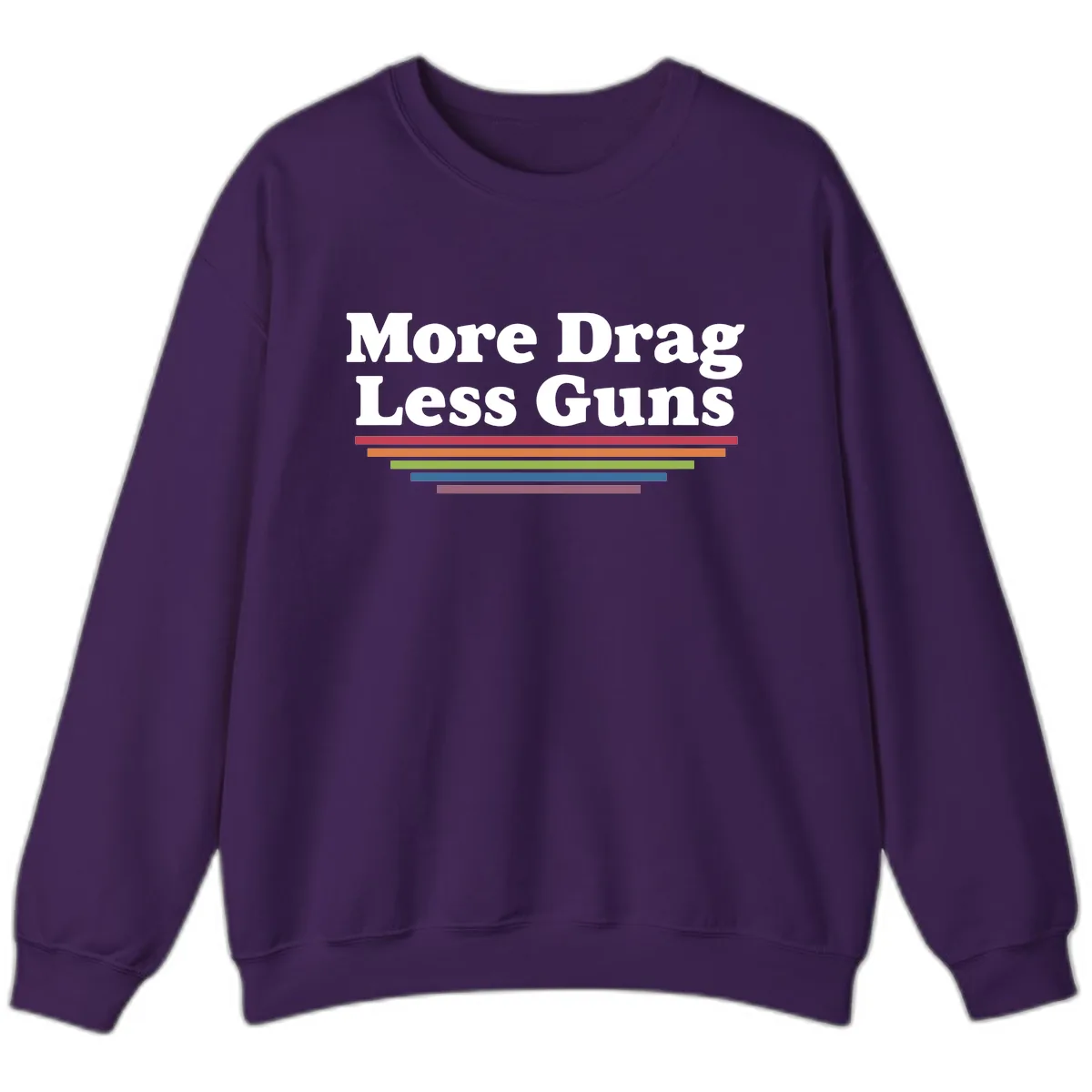 More Drag Less Guns Sweatshirt in Purple