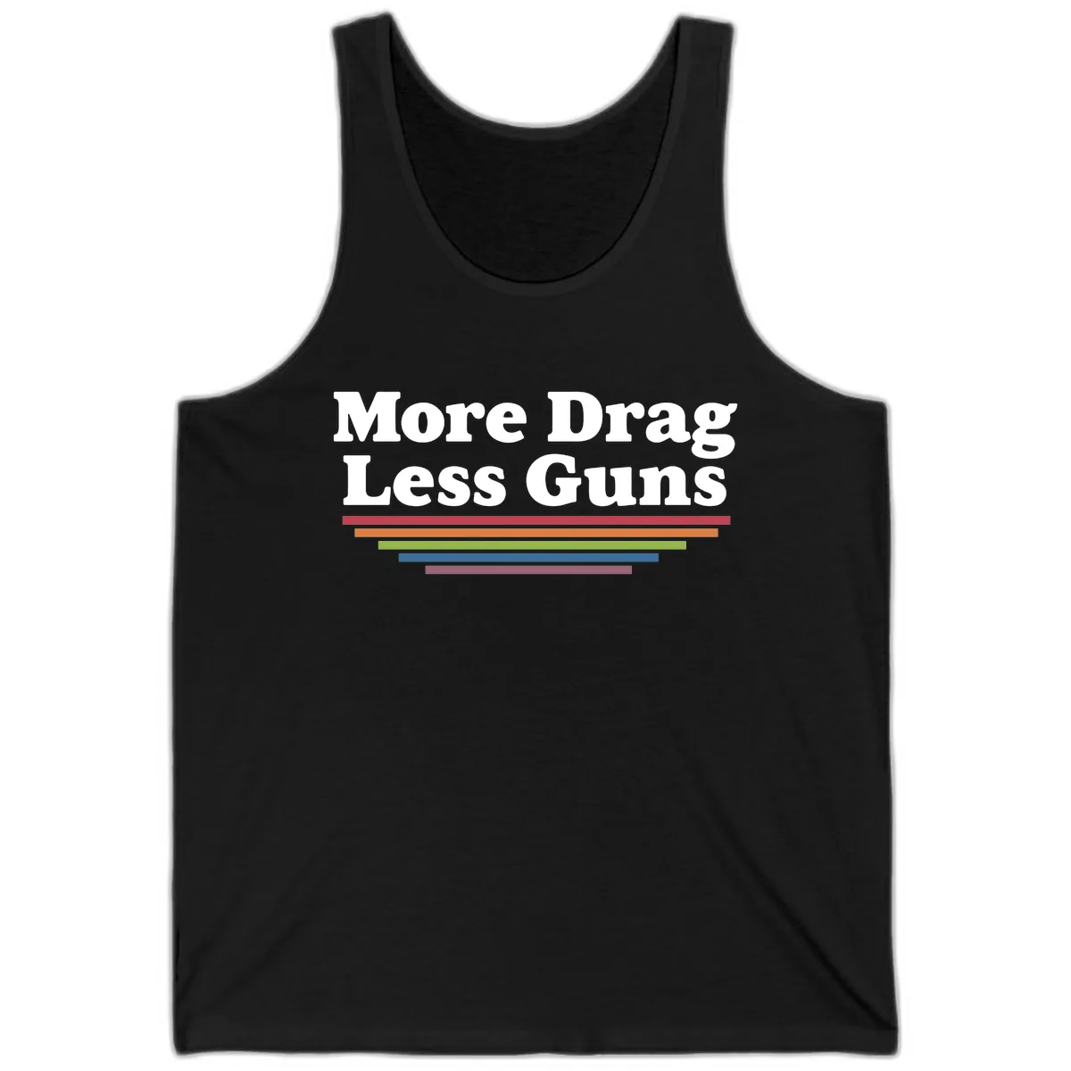 More Drag Less Guns Tank in Black