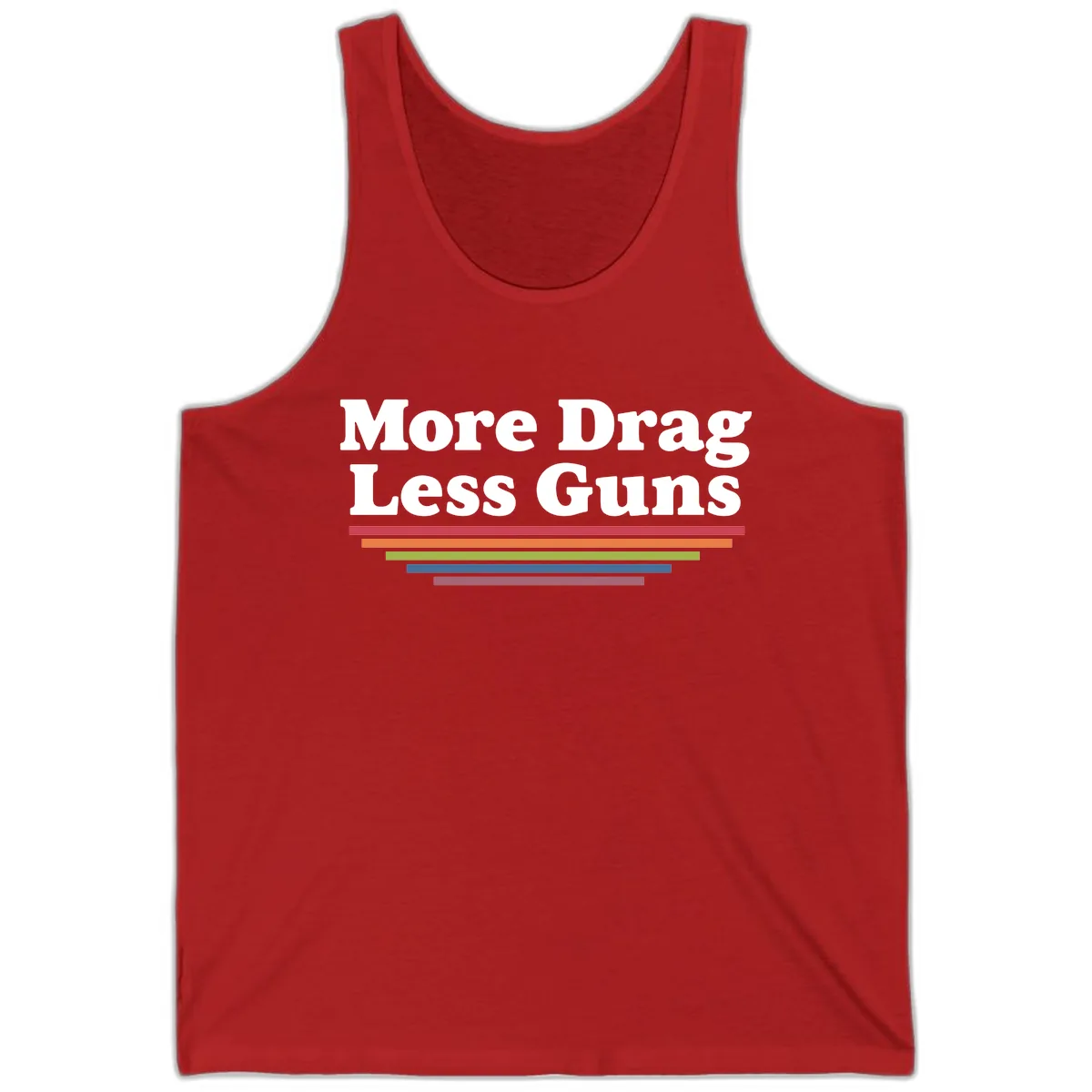 More Drag Less Guns Tank in Red