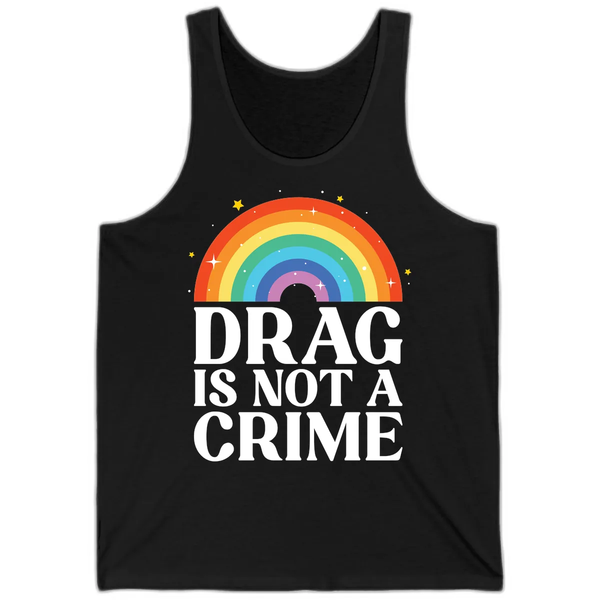 Drag Is Not A Crime Tank in Black