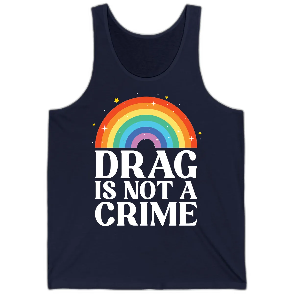 Drag Is Not A Crime Tank in Navy