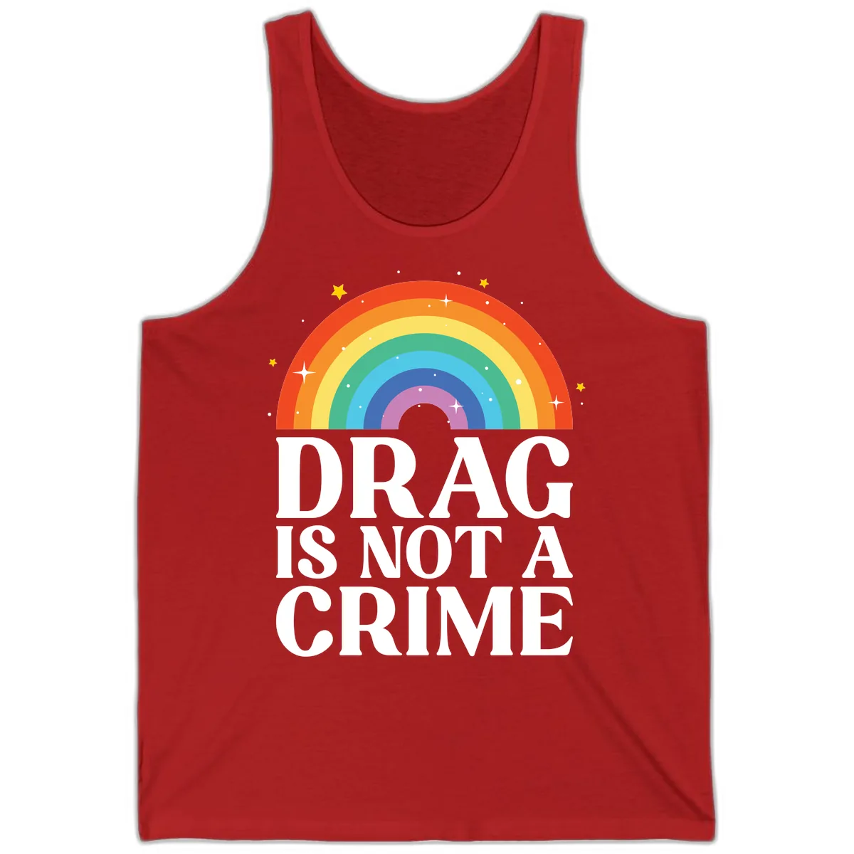 Drag Is Not A Crime Tank in Red