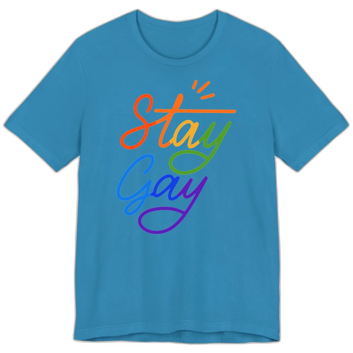 Stay Gay Premium T-Shirt in Aqua