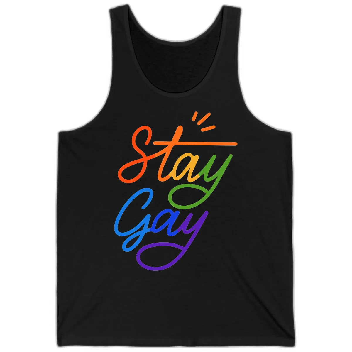 Stay Gay Tank in Black