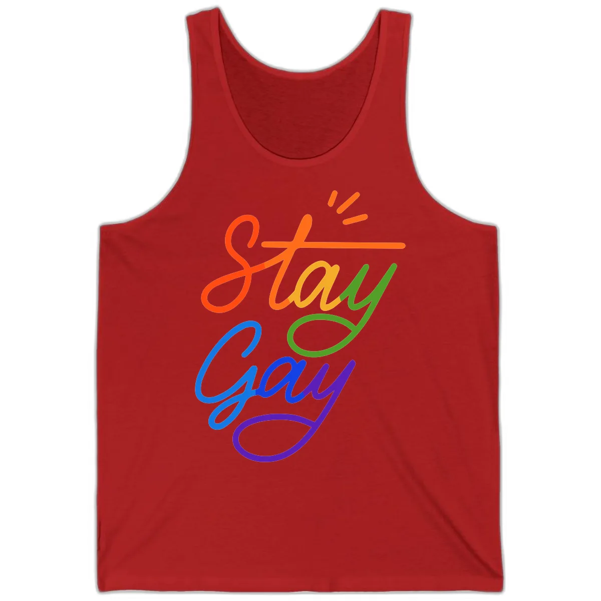 Stay Gay Tank in Red