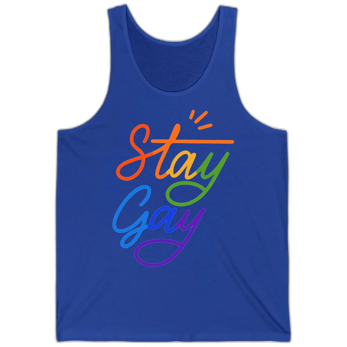 Stay Gay Tank in True Royal