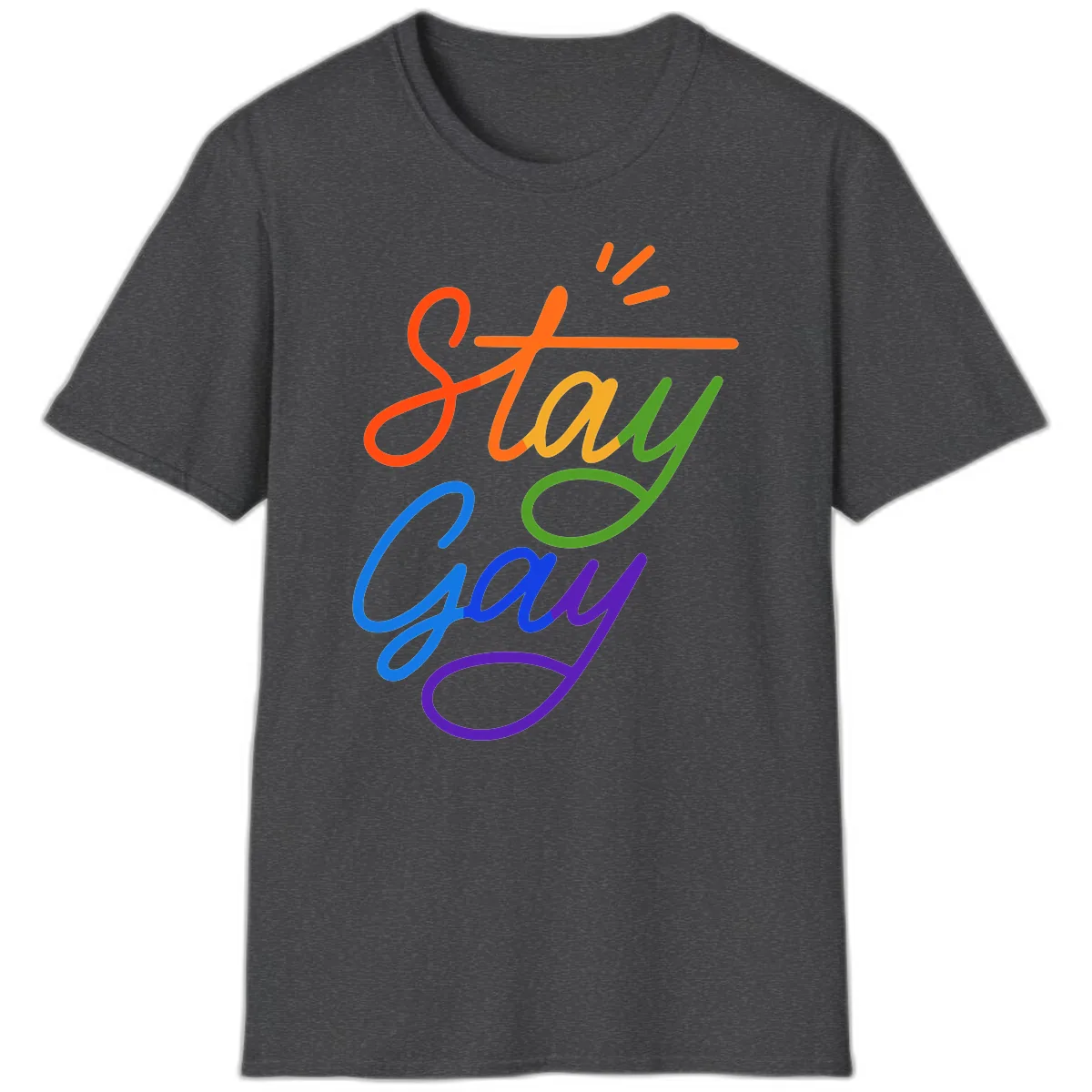 Stay Gay T-Shirt in Dark Heather