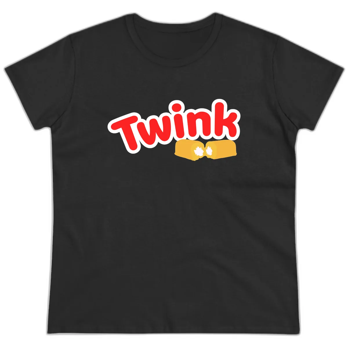 Twink Fist Bump Ladies Tee in Black
