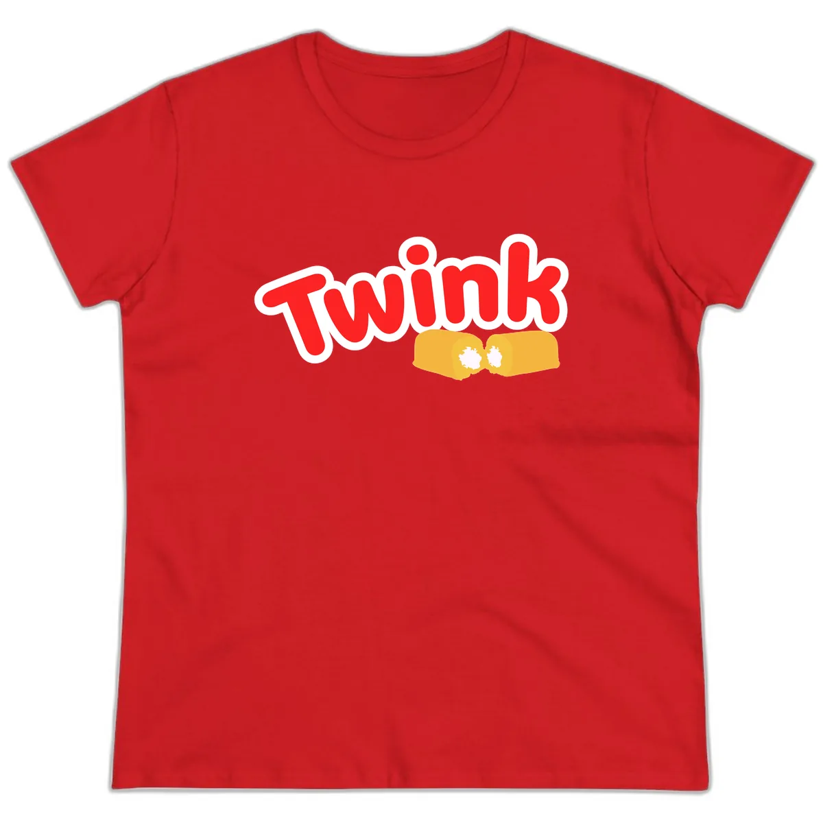 Twink Fist Bump Ladies Tee in Red