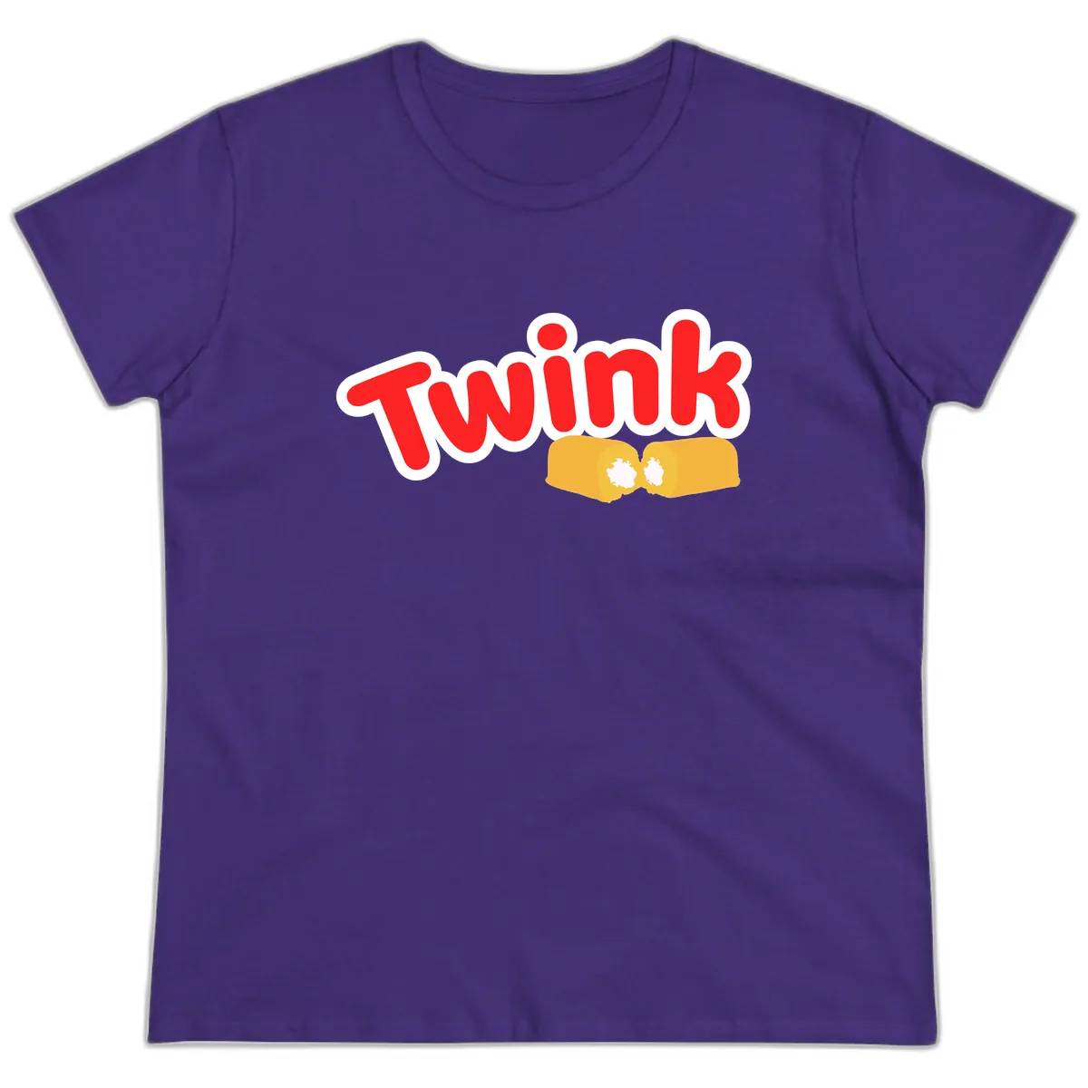 Twink Fist Bump Ladies Tee in Purple