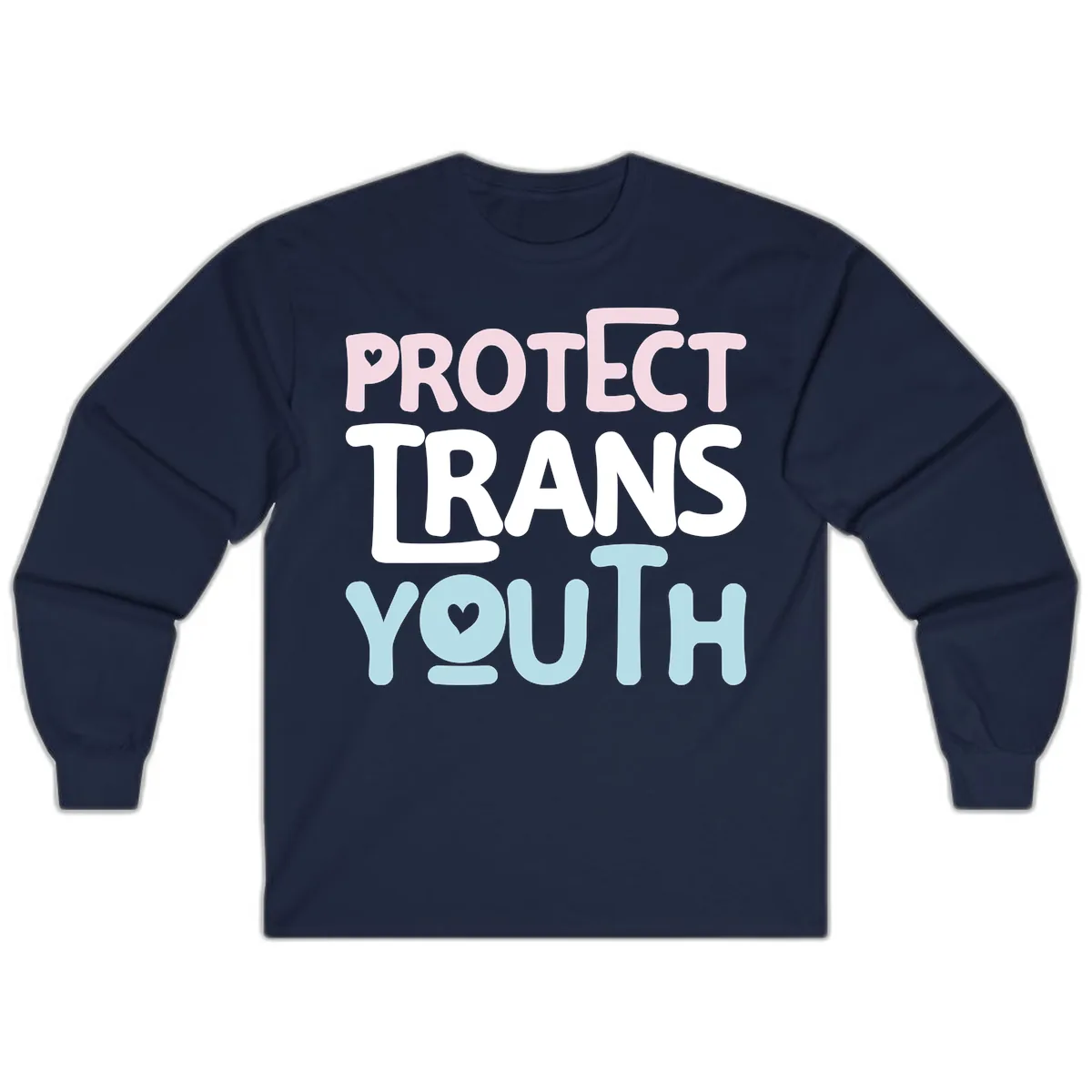 Protect Trans Youth Long Sleeve in Navy
