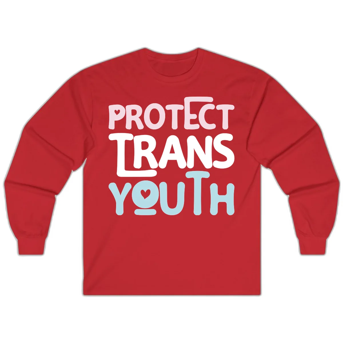 Protect Trans Youth Long Sleeve in Red