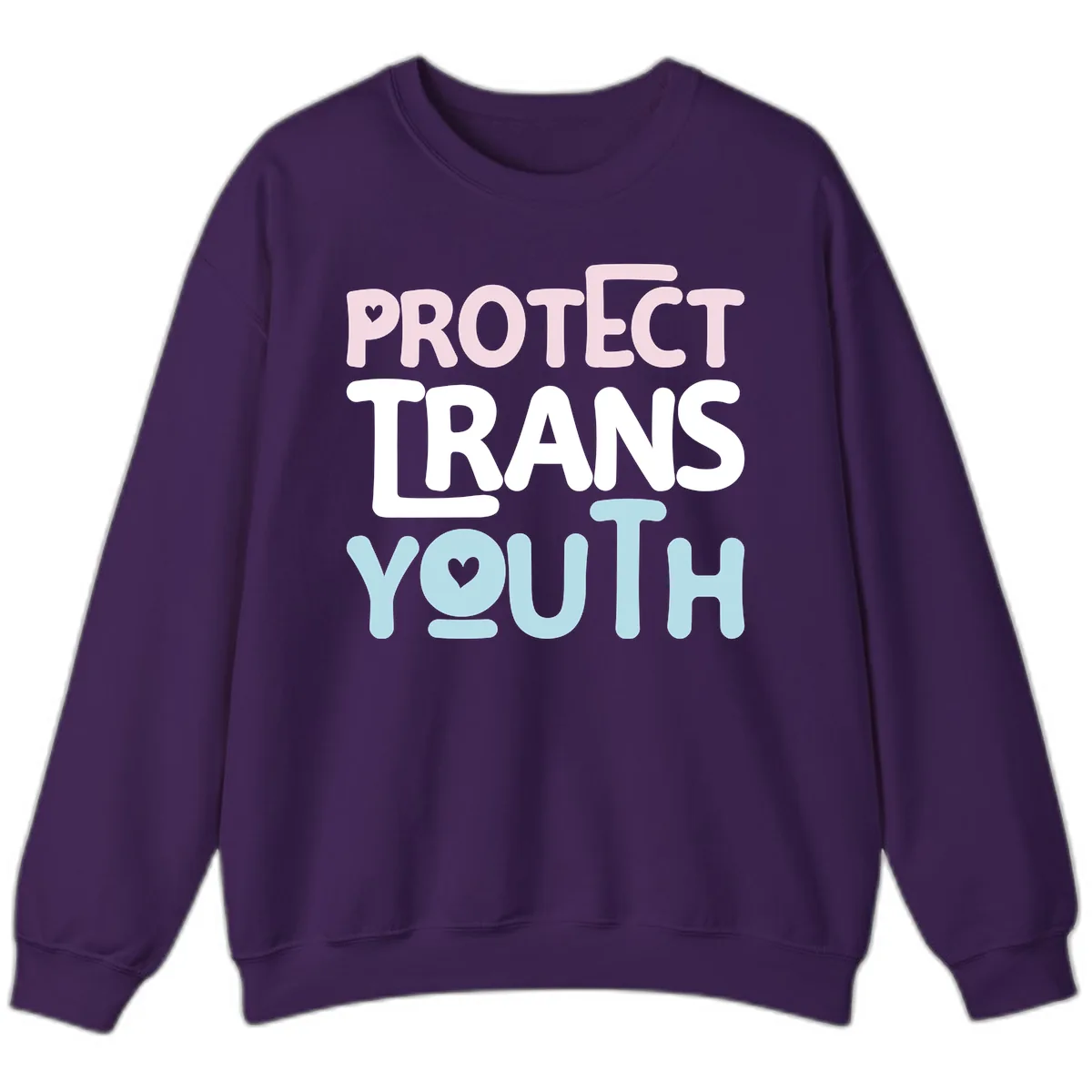 Protect Trans Youth Sweatshirt in Purple