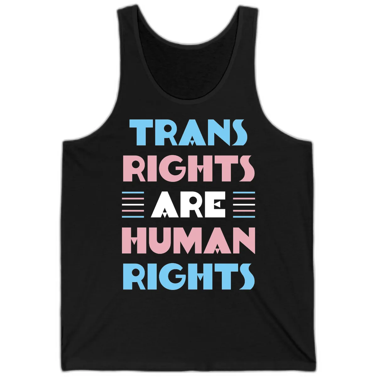 Trans Rights Are Human Rights Tank in Black