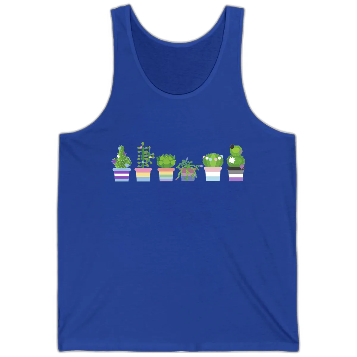 Rainbow Potted Cacti Garden Tank in True Royal
