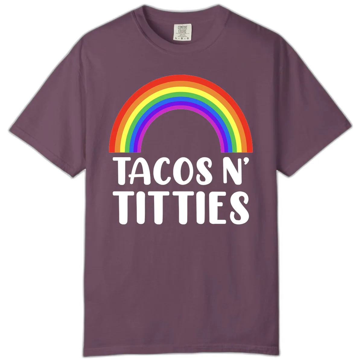 Tacos N' Rainbows Pride Design Comfort Color in Berry