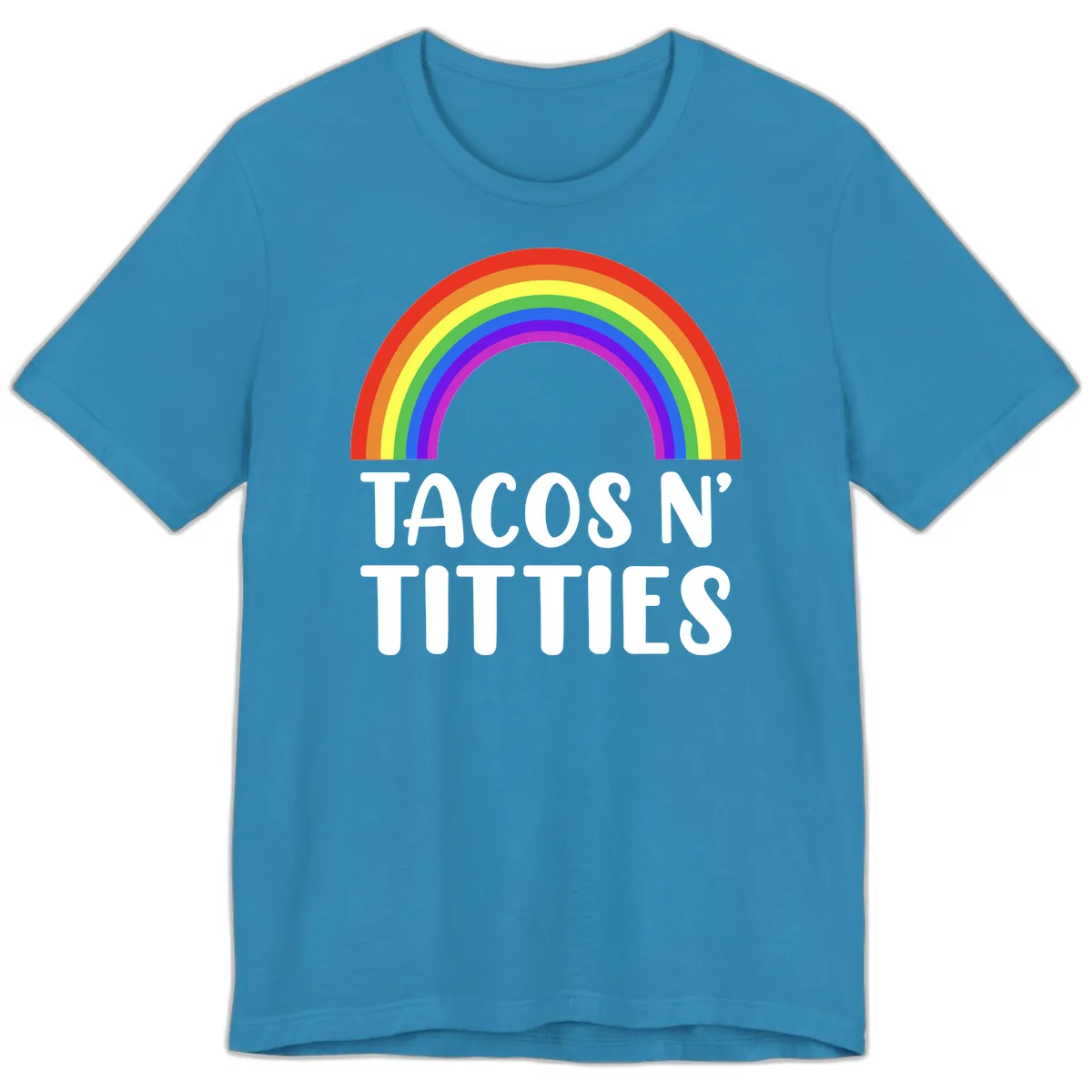 Tacos N' Rainbows Pride Design Premium T-Shirt in Aqua
