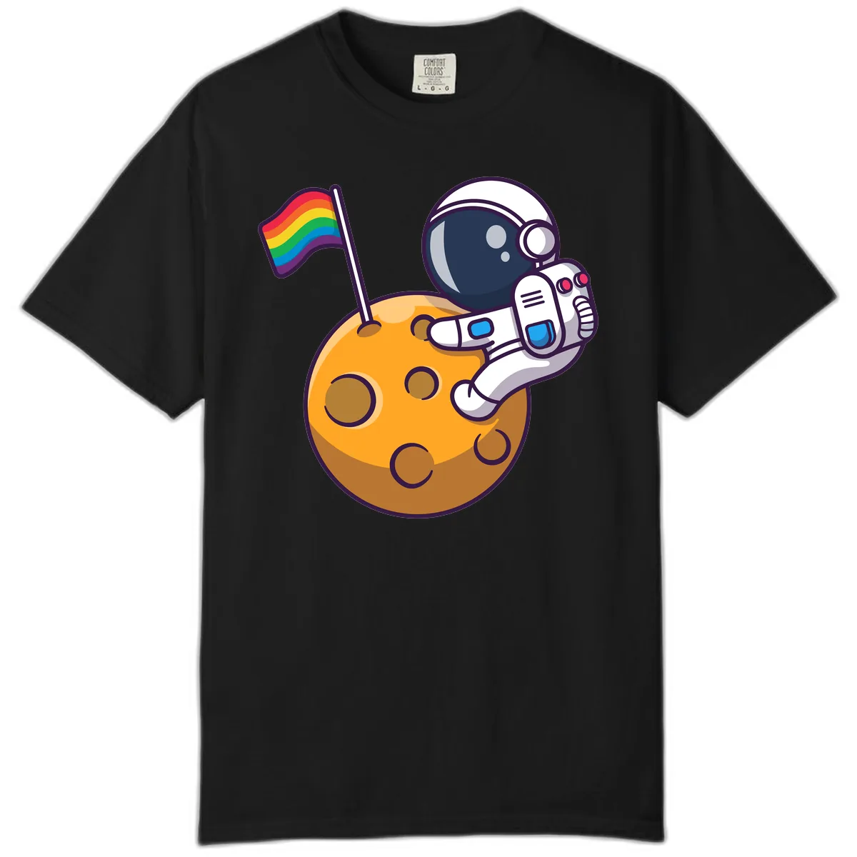Astronaut Pride Moon Landing Comfort Color in Black