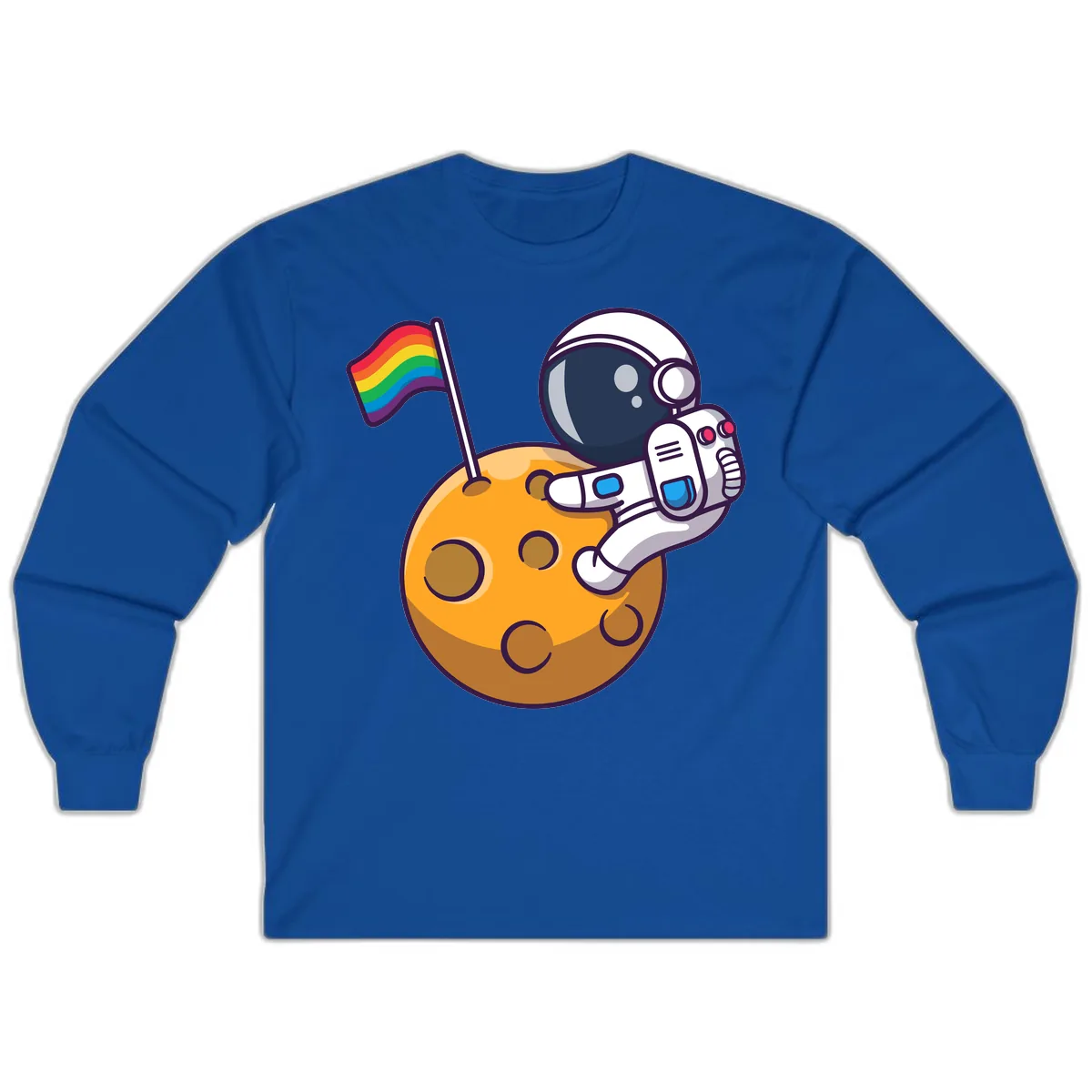 Astronaut Pride Moon Landing Long Sleeve in Royal