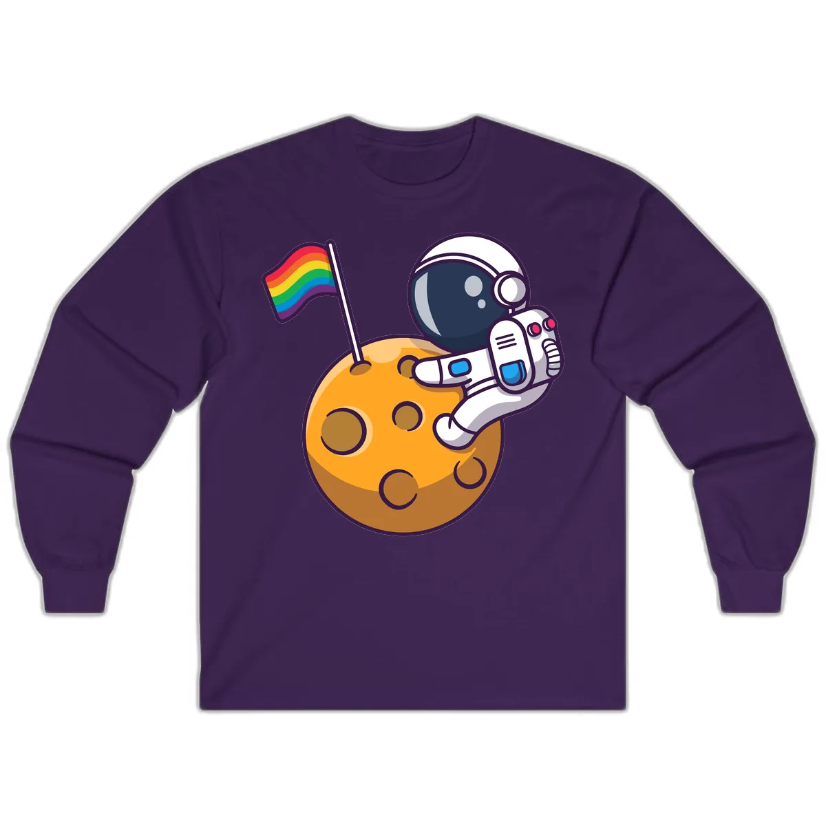Astronaut Pride Moon Landing Long Sleeve in Purple